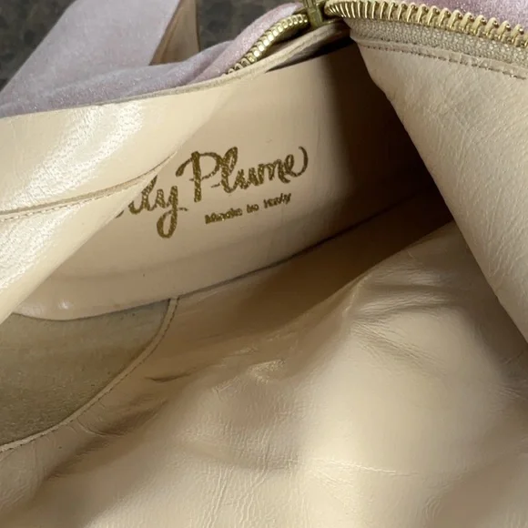 Polly Plume Pink Velvet Block Heel Boots - Picture 8 of 10